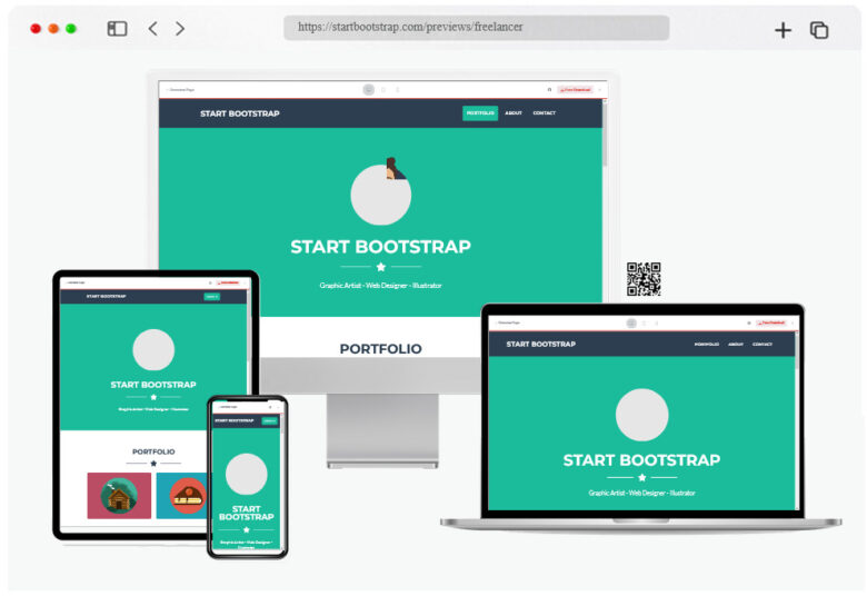 freelancer free portfolio bootstrap theme