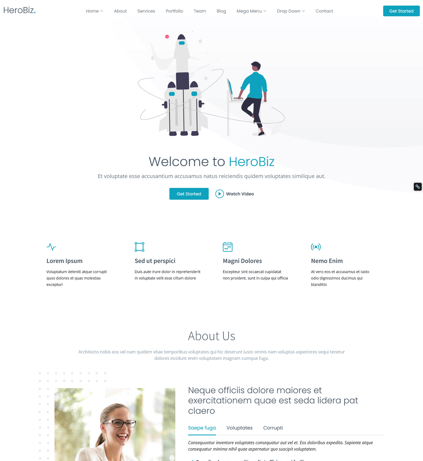 HeroBiz Bootstrap Business Template