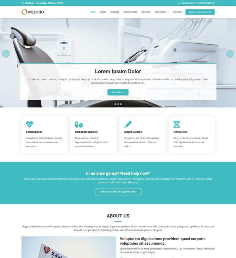 Medicio Free Medical Template