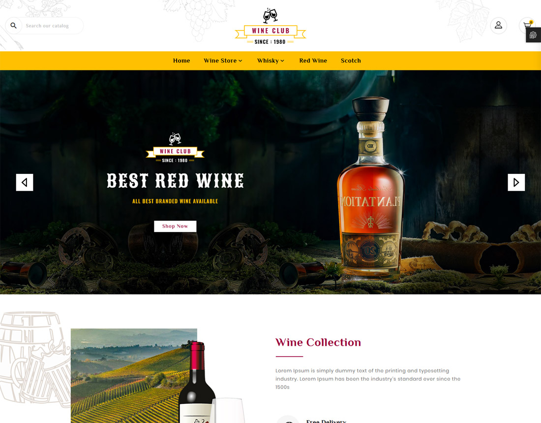 Wine Store PrestaShop Themes